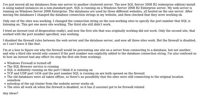 SQL Server connection from iis website: "error: 26 - Error Locating Server/Instance Specified" смотреть онлайн