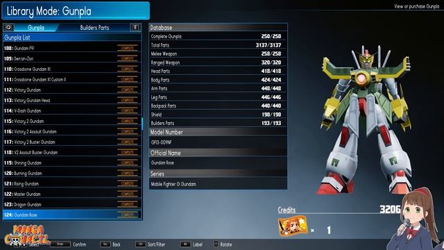 New Gundam Breaker Unlock All 250 Gundam | Save Game