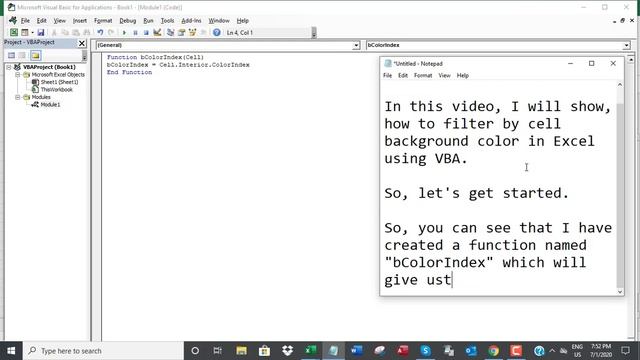 Filter by cell background color in Excel using VBA смотреть онлайн