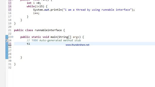 create a java Thread Using Runnable Interface #RunnableInterface #Thread смотреть онлайн