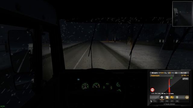Euro Truck Simulator 2, прохождение #39 Ночные города (ProMods 2.1.1+RusMap 1.6.3) смотреть онлайн