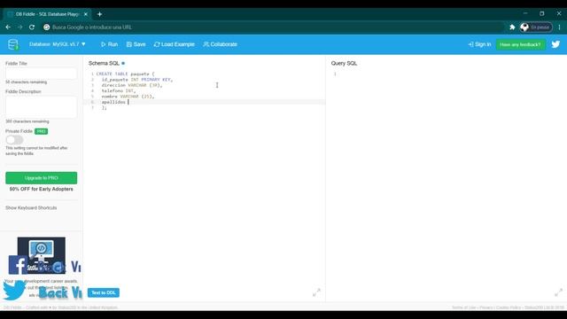 ✅ CREAR TABLAS en DB FIDDLE | CREAR TABLAS en SQL' | #SQL #SHORT | CURSO' SQL | [2021] ⚪ смотреть онлайн