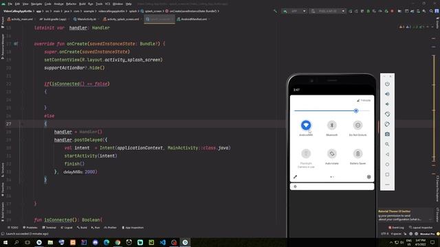 Splash screen with internet check || Kotlin смотреть онлайн