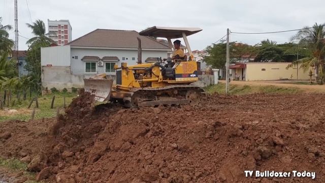 Part3!! The Best Project, Pouring Soil Filled With Dozer D20P, Pushing The Soil With A 5 Ton Truck смотреть онлайн