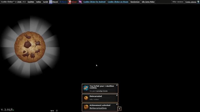 Cookie clicker Reincarnation смотреть онлайн