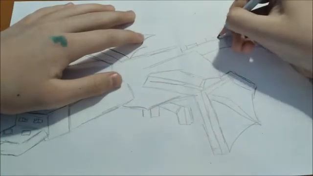 Как нарисовать Эндер дракона из игры Майнкрафт смотреть онлайн