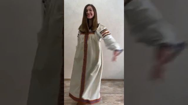 Русский народный костюм льняной: сарафан + блузка смотреть онлайн