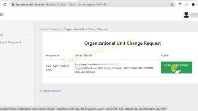 How to Change IGNOU Study Centre and Regional Centre Online 2021 |IGNOU New Students Portal Service смотреть онлайн