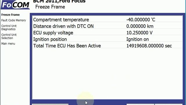 Focom fault freeze frame смотреть онлайн