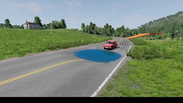 Double Flatbed Trailer Truck Cars vs Rails Tractor vs Train Cars vs Bollards BeamNG.drive #13 смотреть онлайн