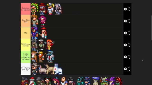 Ranking how good Terraria NPCs are at giving head Tier List смотреть онлайн