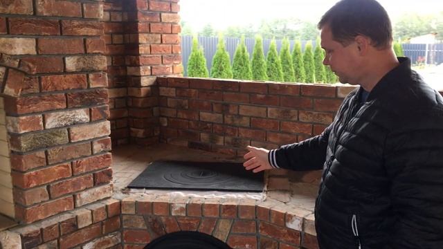 Барбекю комплекс с тандыром , и печью под казан, из кирпича ручной формовки, в Подмосковье. смотреть онлайн
