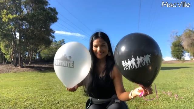 Fortnite and Green Balloons ? Blowing, Popping and Playing with Five Balloons ft. Accidental Pops!! смотреть онлайн