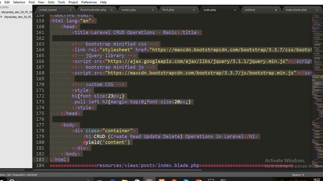 How can insert, update and delete (CRUD) in Laravel 5.4 (IN HINDI) Part-2 смотреть онлайн