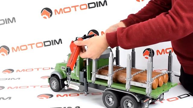 Машинка лесовоз MACK Bruder 02824 смотреть онлайн