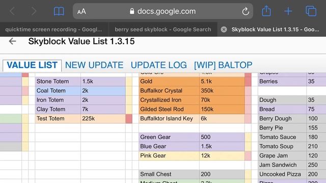 SKYBLOCK Trading Prices / Value list, intended for p2p trading 5/20/20 SAFE TRADE @ Roblox Skybloc смотреть онлайн