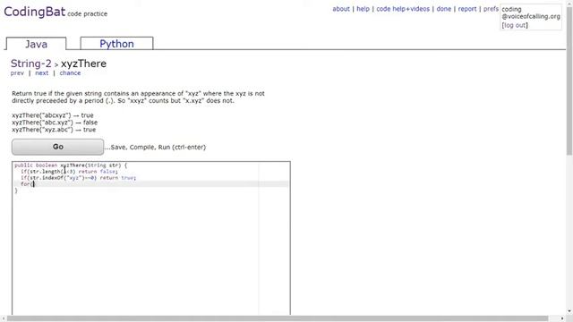 String-2 (xyzThere) Java Tutorial || Codingbat.com смотреть онлайн