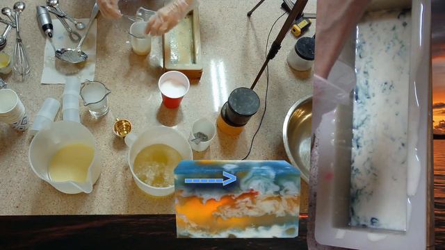 Making Abstract "Luminous Sky" Translucent Cold Process Hybrid Soap смотреть онлайн