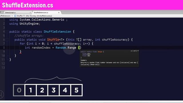 Unity Random class [Shuffle Arrays & Lists] смотреть онлайн