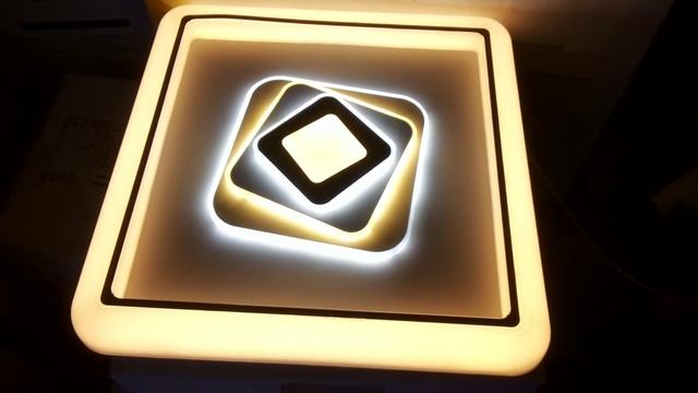 Квадратный светодиодный светильник 3 цвета свечения с диммером! смотреть онлайн