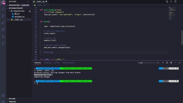 Automatizando con Gitpython (Parte 3) - Push al repositorio remoto смотреть онлайн