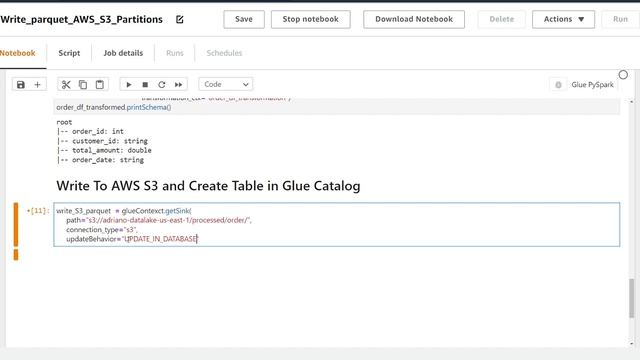 AWS Glue: Write Parquet With Partitions to AWS S3 смотреть онлайн