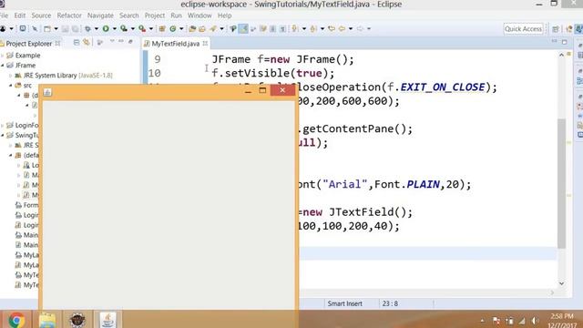 Java Swing(urdu/hindi)-10- JTextField-01- How to create a JTextField смотреть онлайн