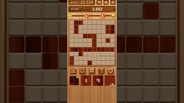 Wood Block Puzzle Plus (by Kudo Games) - offline wood block puzzle game for Android - gameplay. смотреть онлайн