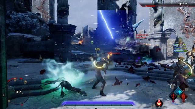 Dragon Age Inquisition - Multiplayer - Arcane Warrior POV - Dragon Fight (Perilous) смотреть онлайн