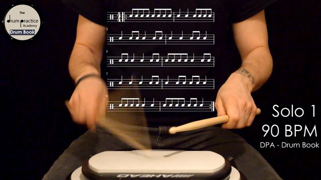 Drum Exercise for Snare and Practice Pad | Beginner Drum Lesson for Practice Pad | Solo 1 at 90 bpm смотреть онлайн