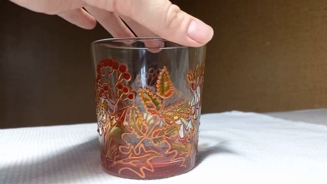 Подсвечник"Осенняя пора".Ручная Работа витражными красками.В продаже(ссылка в описании) смотреть онлайн