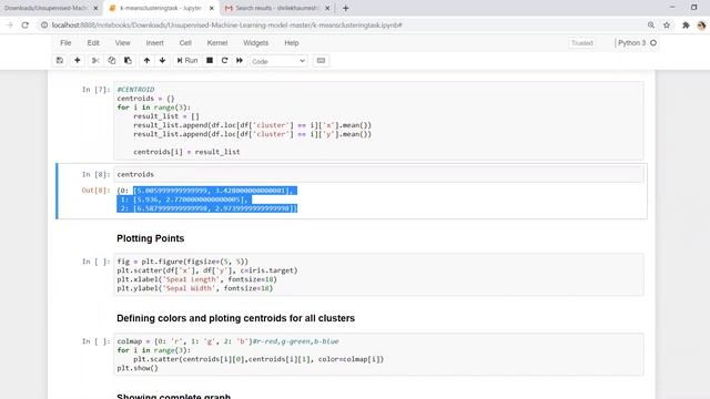 UNSUPERVISED LEARNING USING K-MEANS ALGORITHM FOR IRIS DATASET смотреть онлайн