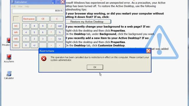 Active Desktop Restrictions смотреть онлайн