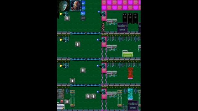 Supernova Escape java game - женщина и робот на космическом корабле двигают - игра-головоломка смотреть онлайн