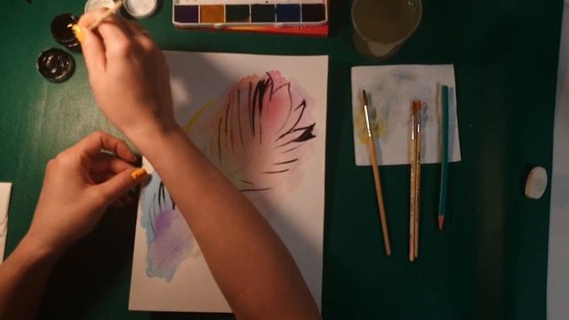 Учимся рисовать. (Часть - 2) перо жар птицы смотреть онлайн