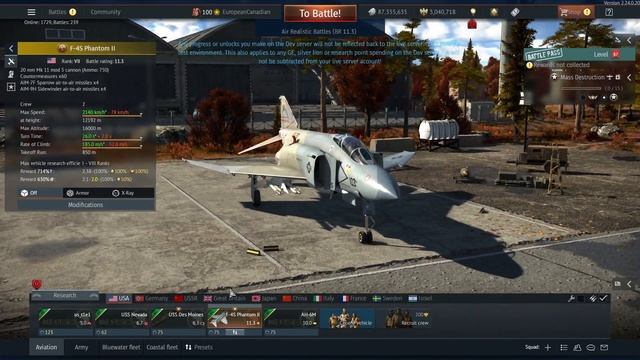F-4S Phantom II - Update Sky Guardians Dev Server - War Thunder смотреть онлайн
