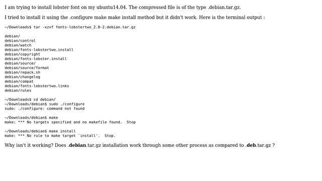 How to install .debian.tar.gz ? смотреть онлайн