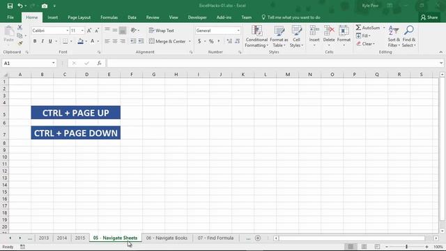 Microsoft Excel Hack #5 - Quickly Navigate between Excel Worksheets смотреть онлайн