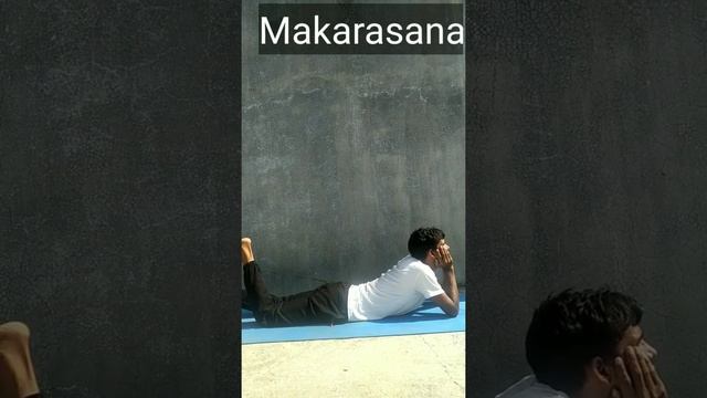 Makarasana | Corcodile Pose | #yogaandfitnesswithshiva #yoga #shorts #youtube #workout ??? смотреть онлайн