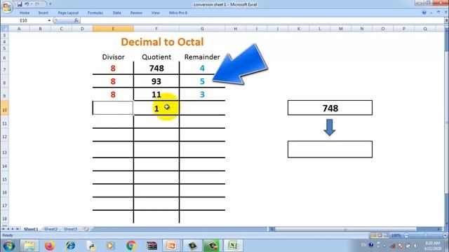 Decimal to Octal conversion in hindi part #3 || Computer number system part 3 смотреть онлайн