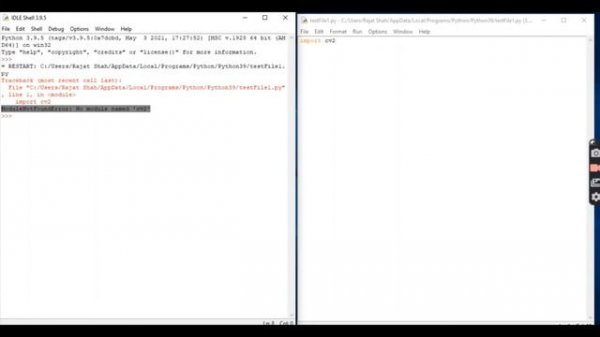 No module named 'cv2'