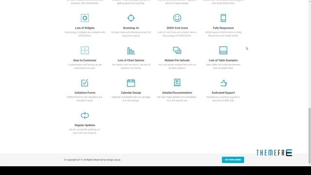 WOW - Admin Template Bootstrap 4 with material design | Free T смотреть онлайн