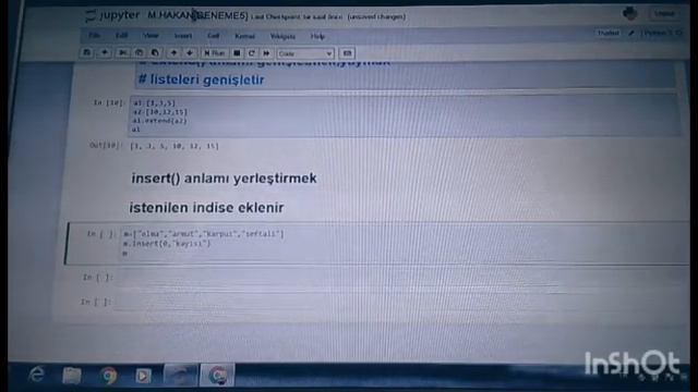 extend() | insert() |" append() ile kıyaslama "(MUSTAFA HAKAN ALKAŞ 9/B смотреть онлайн