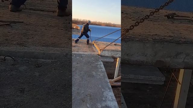 Монтаж Жб фермы 24м(кривой).Вес 15тонн. смотреть онлайн