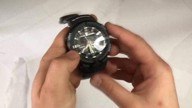 Видео обзор: Часы наручные G-SHOCK GA-500. Цвет: черный с белым смотреть онлайн