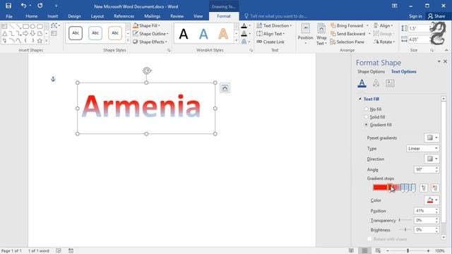 How to Add Gradient Fill Color into Text in Word : Create multi-color text смотреть онлайн