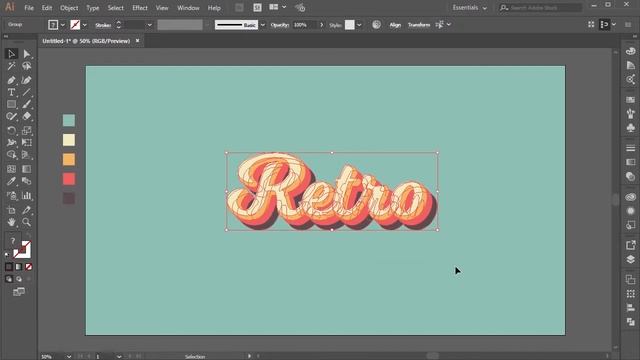 create halftone retro style text - adobe illustrator tutorials смотреть онлайн