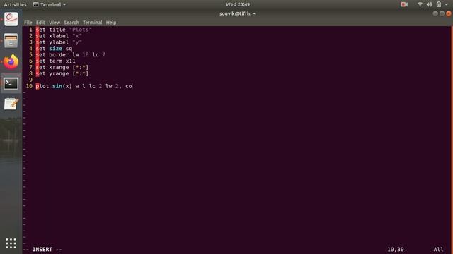 How to write a gnuplot script in vim, writing gnuplot script 1st time tutorial, gnuplot смотреть онлайн