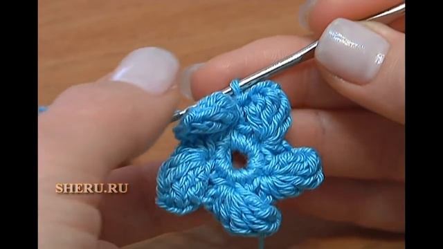 Crochet 2-Layered Flower Урок 3 Вязание Цветов смотреть онлайн
