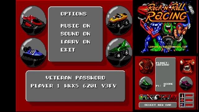 Модифицированные игры №19 - Rock n' Roll Racing Extreme Agression v14 hack Прохождение смотреть онлайн